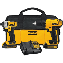 DEWALT 20V Kablosuz Matkap ve Darbeli Vidalama – 2 Pil ve Şarj Cihazlı Kombin Set